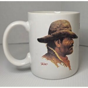 Vintage Leanin' Tree Bill Hampton Cowboy "Hands Off" Coffee Mug Made in Korea